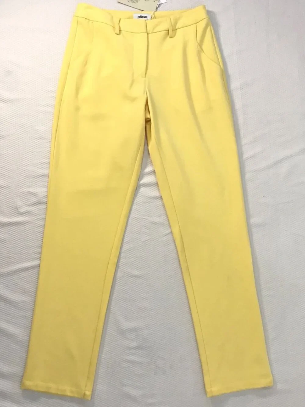 Bold Yellow Statement Pant | Minimum Tailored Ankle Trousers | Size 6 | NWT - Picture 6 of 12
